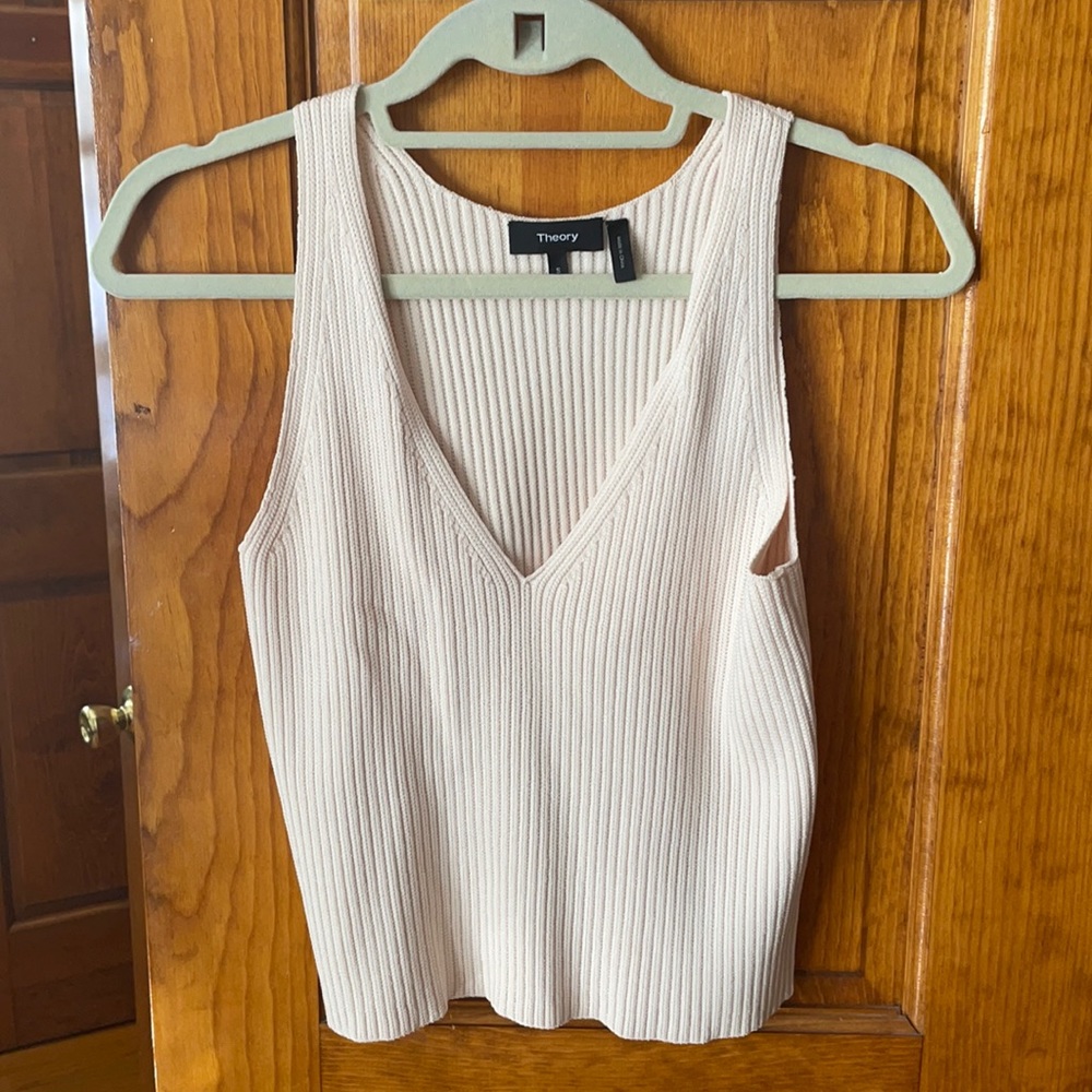 Theory Blush Pink Knit Tank
